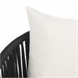 Safavieh Jorda 4Pc Steel and Fabric Living Set in Black / Beige