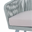 Safavieh Jorda 4Pc Steel and Fabric Living Set in Gray / Gray