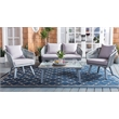 Safavieh Jorda 4Pc Steel and Fabric Living Set in Gray / Gray