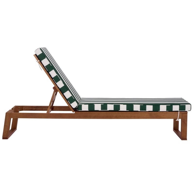 Safavieh Sophie Wood Lounger  in Natural /  Green
