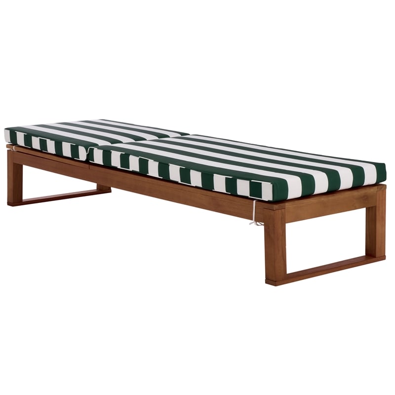 Safavieh Sophie Wood Lounger  in Natural /  Green