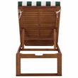 Safavieh Sophie Wood Lounger  in Natural /  Green