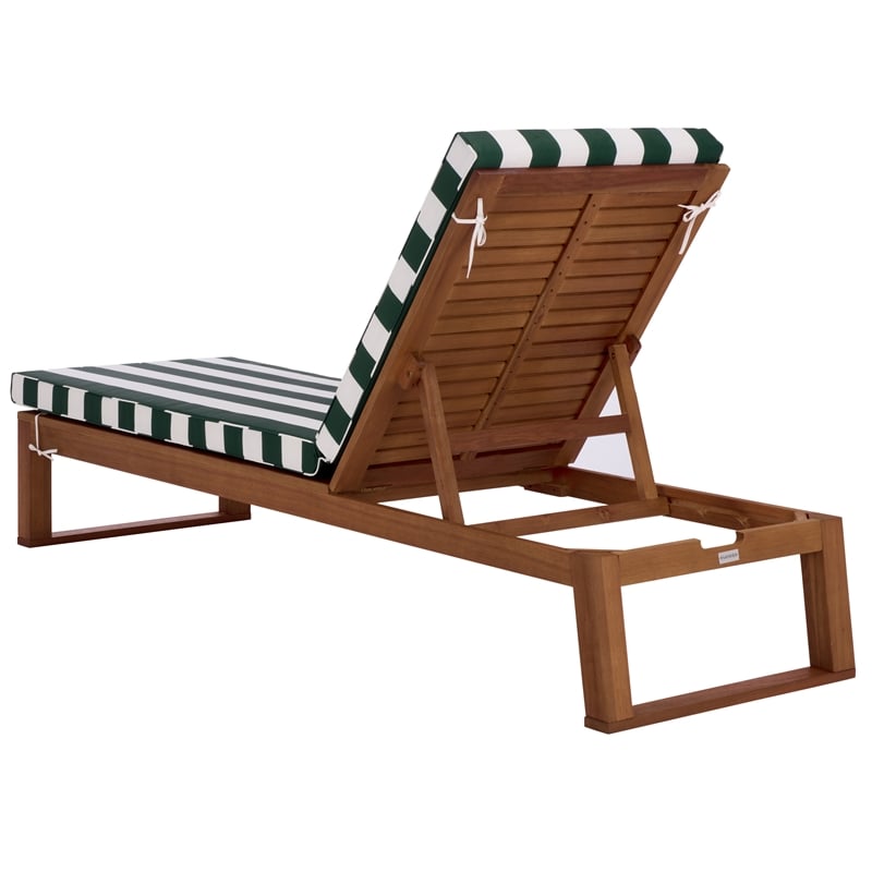 Safavieh Sophie Wood Lounger  in Natural /  Green