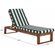 Safavieh Sophie Wood Lounger  in Natural /  Green