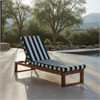Safavieh Sophie Wood Lounger  in Natural /  Green