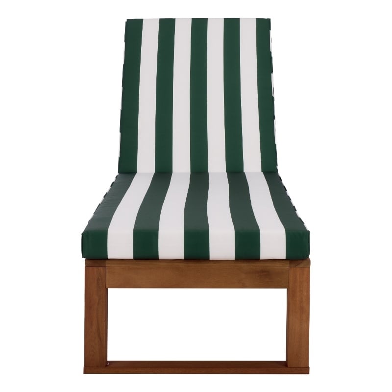 Safavieh Sophie Wood Lounger  in Natural /  Green