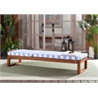 Safavieh Sophie Wood Lounger in Natural / Baby Blue