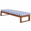 Safavieh Sophie Wood Lounger in Natural / Baby Blue