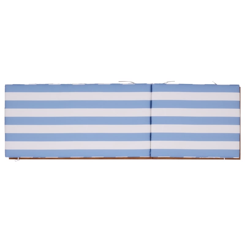 Safavieh Sophie Wood Lounger in Natural / Baby Blue