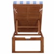 Safavieh Sophie Wood Lounger in Natural / Baby Blue