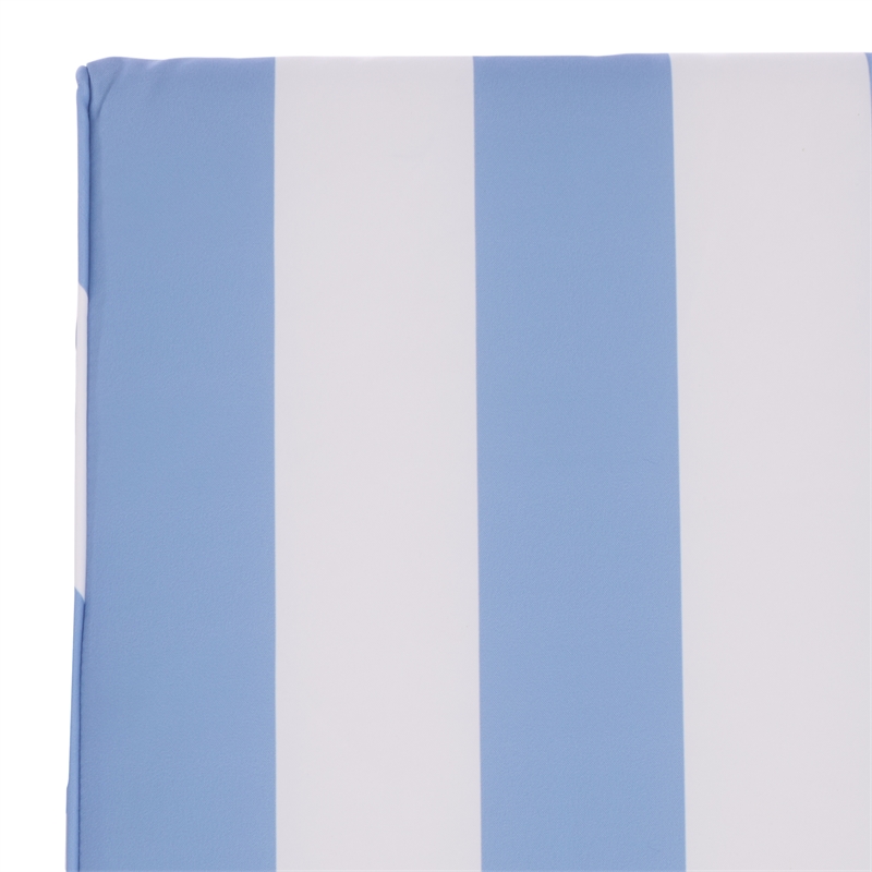 Safavieh Sophie Wood Lounger in Natural / Baby Blue