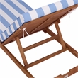 Safavieh Sophie Wood Lounger in Natural / Baby Blue