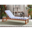 Safavieh Sophie Wood Lounger in Natural / Baby Blue