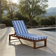 Safavieh Sophie Wood Lounger in Natural / Baby Blue