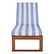 Safavieh Sophie Wood Lounger in Natural / Baby Blue