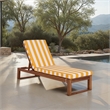 Safavieh Sophie Wood Lounger in Natural / Yellow