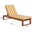 Safavieh Sophie Wood Lounger in Natural / Yellow