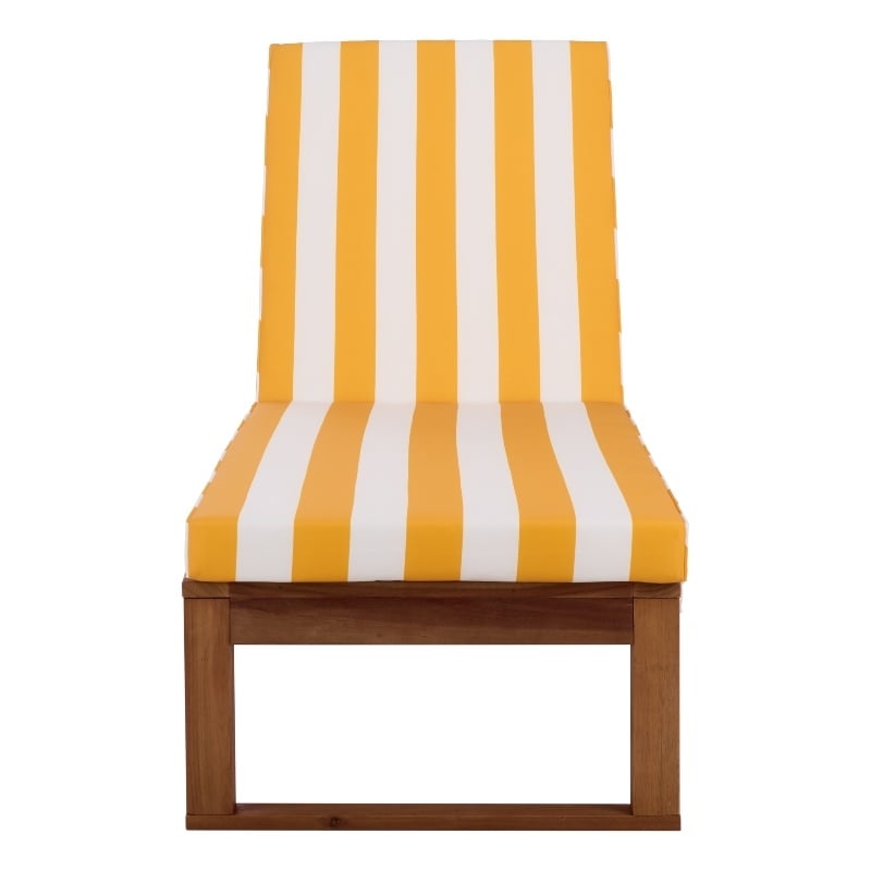 Safavieh Sophie Wood Lounger in Natural / Yellow