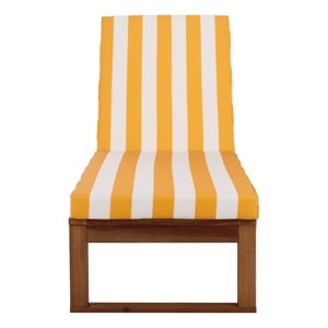 Safavieh Sophie Wood Lounger in Natural / Yellow
