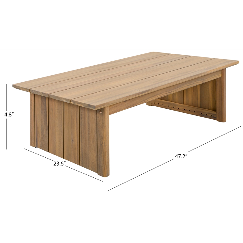 Safavieh Kento Wood Coffee Table in Oak