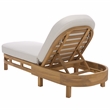 Safavieh Kento Wood Lounger  in Natural / Taupe