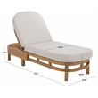 Safavieh Kento Wood Lounger  in Natural / Taupe