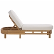 Safavieh Kento Wood Lounger  in Natural / Taupe