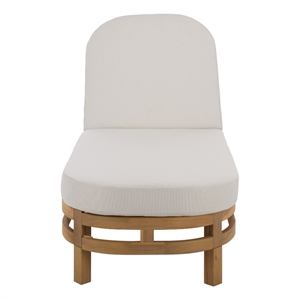Safavieh Kento Wood Lounger  in Natural / Taupe