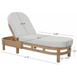 Safavieh Kento Wood Lounger in Oak / Ivory