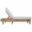 Safavieh Kento Wood Lounger in Oak / Ivory