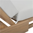 Safavieh Kento Wood Lounger in Oak / Ivory