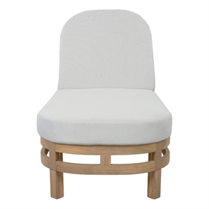 Safavieh Kento Wood Lounger in Oak / Ivory