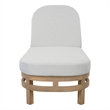 Safavieh Kento Wood Lounger in Oak / Ivory