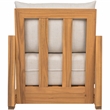 Safavieh Jackson Wood Armchair  in Natural / Taupe
