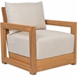 Safavieh Jackson Wood Armchair  in Natural / Taupe