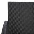 Safavieh Bassey 4Pc Wicker and Rattan Living Set in Black / Light Gray