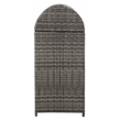 Safavieh Serapis Wicker and Rattan Trash Bin in Gray / Brown