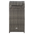 Safavieh Serapis Wicker and Rattan Trash Bin in Gray / Brown