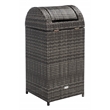 Safavieh Serapis Wicker and Rattan Trash Bin in Gray / Brown