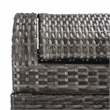 Safavieh Serapis Wicker and Rattan Trash Bin in Gray / Brown
