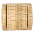 Safavieh Serapis Wicker and Rattan Trash Bin in Natural