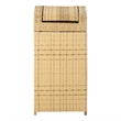 Safavieh Serapis Wicker and Rattan Trash Bin in Natural
