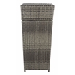 Safavieh Mazeli Wicker and Rattan Trash Bin in Gray / Brown