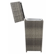 Safavieh Mazeli Wicker and Rattan Trash Bin in Gray / Brown
