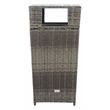 Safavieh Mazeli Wicker and Rattan Trash Bin in Gray / Brown