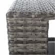 Safavieh Mazeli Wicker and Rattan Trash Bin in Gray / Brown