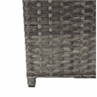 Safavieh Mazeli Wicker and Rattan Trash Bin in Gray / Brown