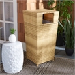 Safavieh Mazeli Wicker and Rattan Trash Bin in Natural