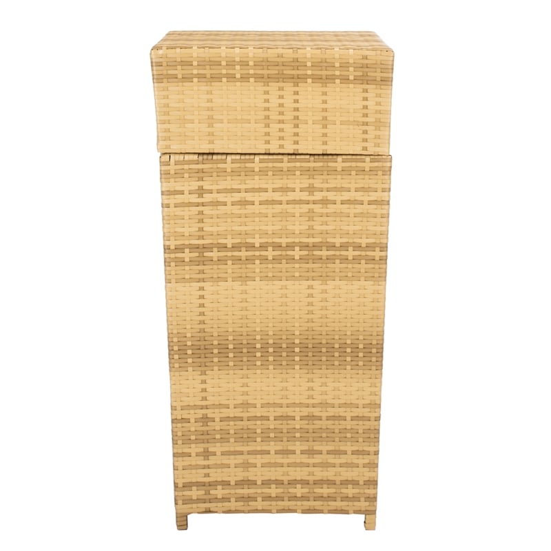 Safavieh Mazeli Wicker and Rattan Trash Bin in Natural
