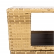 Safavieh Mazeli Wicker and Rattan Trash Bin in Natural